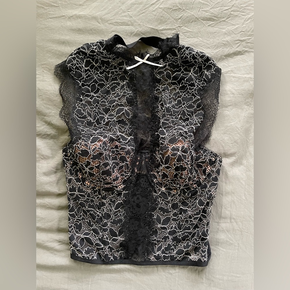 Victoria’s Secret High Neck Black Lace Corset